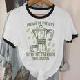 Please Be Patient With Me I'm From The 1900s Coffee Premium Unisex Cotton Ringer T-Shirt