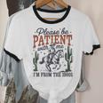 Please Be Patient I'm From The 1900s Cowboy Skeleton Unisex Cotton Ringer T-Shirt