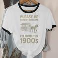 Please Be Patient With Me I'm From The 1900s Horse Carriage Unisex Cotton Ringer T-Shirt