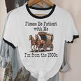Please Be Patient With Me I'm From The 1900s Horse Wagon 90s Unisex Cotton Ringer T-Shirt Please Be Patient With Me I'm From The 1900s Horse Wagon 90s Unisex Cotton Ringer T-Shirt