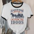 Please Be Patient With Me I'm From The 1900s Retro Nostalgic Premium Unisex Cotton Ringer T-Shirt