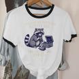Please Be Patient I'm From The 1900s Retro Raccoon Saying Unisex Cotton Ringer T-Shirt