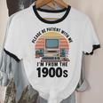 Please Be Patient I'm From The 1900s Retro Vintage Computer Unisex Cotton Ringer T-Shirt Please Be Patient I'm From The 1900s Retro Vintage Computer Unisex Cotton Ringer T-Shirt
