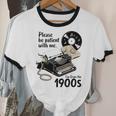 Please Be Patient I'm From The 1900s Sarcastic Joke Premium Tri-Blend Unisex Cotton Ringer T-Shirt