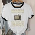 Please Be Patient With Me I'm From The 1900s Television Set Premium Unisex Cotton Ringer T-Shirt