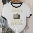 Please Be Patient With Me I'm From The 1900s Television Set Unisex Cotton Ringer T-Shirt