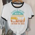 PLEASE BE PATIENT I'M FROM THE 1900s Vintage 1900s 90s Premium Tri-Blend Unisex Cotton Ringer T-Shirt