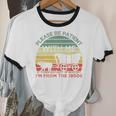 Please Be Patient With Me I'm From The 1900s Vintage Sunset Premium Unisex Cotton Ringer T-Shirt