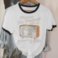 Please Be Patient With Me I'm From The 1900s Vintage TV Premium Unisex Cotton Ringer T-Shirt