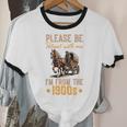 Please Be Patient With Mee I'm From The 1900s Minimalist Unisex Cotton Ringer T-Shirt