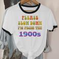 Please Slow Down I'm From The 1900s Retro Vintage 70 Unisex Cotton Ringer T-Shirt Please Slow Down I'm From The 1900s Retro Vintage 70 Unisex Cotton Ringer T-Shirt