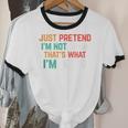 Pretend I Am Not Here That's What I'm Doing Introvert Unisex Cotton Ringer T-Shirt