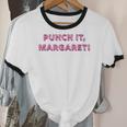 Punch It Margaret Vintage Retro 1980's Nostalgia Unisex Cotton Ringer T-Shirt