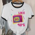 Rad Just Like The 90s 90s Aesthetic Nostalgia 1990s Retro Unisex Cotton Ringer T-Shirt