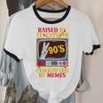 Raised By Television Corrupted By Memes Internet Nostalgia Unisex Cotton Ringer T-Shirt Raised By Television Corrupted By Memes Internet Nostalgia Unisex Cotton Ringer T-Shirt
