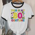 Retro 80's Costume 80s Nostalgia Party Unisex Cotton Ringer T-Shirt