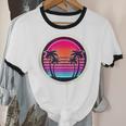 Retro 80s Synthwave Sunset & Palm Trees Retro Nostalgia 80s Unisex Cotton Ringer T-Shirt Retro 80s Synthwave Sunset & Palm Trees Retro Nostalgia 80s Unisex Cotton Ringer T-Shirt