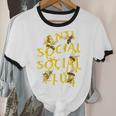 Retro Anti Social Club Bees Introvert Women Men Unisex Cotton Ringer T-Shirt
