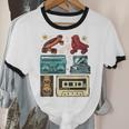 Retro Cassette 70s 80s 90s Music Vintage Party Nostalgia Unisex Cotton Ringer T-Shirt