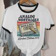 Retro Cassette Case 70s Vintage Music Analog Nostalgia Unisex Cotton Ringer T-Shirt