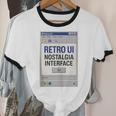 Retro Computer Dialog Box 90s Desktop Interface Nostalgia Unisex Cotton Ringer T-Shirt