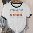 Retro Introverted But Willing Stargazing Lover Unisex Cotton Ringer T-Shirt