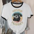 Retro Phone Never Forget Nostalgia Vintage Raglan Baseball Tee Unisex Cotton Ringer T-Shirt