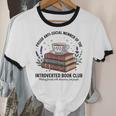 Retro Proud Introverted Book Club Anti Social Reader Unisex Cotton Ringer T-Shirt