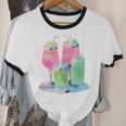 Retro Soft Drinks 80s 90s Nostalgia Cute Anime Aesthetic Tee Unisex Cotton Ringer T-Shirt