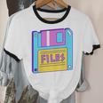 Retro TechnologyOld School Floppy Nostalgia 90s Generation Unisex Cotton Ringer T-Shirt