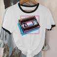 Retro VHS Vaporwave Video Cassette Nostalgia Geek Chic Unisex Cotton Ringer T-Shirt