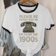 Retro Vintage Please Be Patient With Me I'm From The 1900s Premium Unisex Cotton Ringer T-Shirt