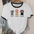 Rock Paper Scissors Hand Game Cute Paw Cat Introvert Unisex Cotton Ringer T-Shirt Rock Paper Scissors Hand Game Cute Paw Cat Introvert Unisex Cotton Ringer T-Shirt
