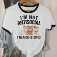 Sarcasm Cat Sarcastic Introvert Antisocial Cat Lover Unisex Cotton Ringer T-Shirt