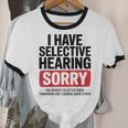 Sarcastic Sayings Introvert I Have Selective Hearing Unisex Cotton Ringer T-Shirt