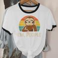 Sarcastic Sloth Introvert Anti Social Unisex Cotton Ringer T-Shirt Sarcastic Sloth Introvert Anti Social Unisex Cotton Ringer T-Shirt