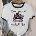 I Came I Saw I Had Anxiety So I Left Messy Bun Introvert Unisex Cotton Ringer T-Shirt I Came I Saw I Had Anxiety So I Left Messy Bun Introvert Unisex Cotton Ringer T-Shirt