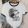 Sheep Baa Crow Caw Back Off Pun Tee For Introverts & Teens Unisex Cotton Ringer T-Shirt