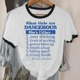 Silent Girls Are DangerousFor Quiet Introvert Girl Unisex Cotton Ringer T-Shirt
