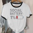 Social Battery 1 Percent Introvert Mood Minimalist Unisex Cotton Ringer T-Shirt Social Battery 1 Percent Introvert Mood Minimalist Unisex Cotton Ringer T-Shirt