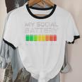 Social Battery Low Energy Antisocial Introvert Unisex Cotton Ringer T-Shirt Social Battery Low Energy Antisocial Introvert Unisex Cotton Ringer T-Shirt