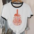 Social Introverts Hang Out With Guitars Musician Guitarist Unisex Cotton Ringer T-Shirt