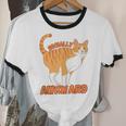 SOCIALLY AWKWARD FUNNY CAT ANTISOCIAL INTROVERT WEIRD Unisex Cotton Ringer T-Shirt