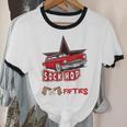 Sock Hop Fabulous Fifties Rock N Roll Automobile Nostalgia Unisex Cotton Ringer T-Shirt