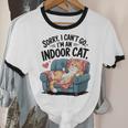 Sorry I Can’t Go I’m An Indoor Cat Couch Introvert Cat Unisex Cotton Ringer T-Shirt Sorry I Can’t Go I’m An Indoor Cat Couch Introvert Cat Unisex Cotton Ringer T-Shirt
