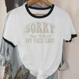 Sorry For What My Face Said Sarcastic Introvert Humor Unisex Cotton Ringer T-Shirt