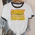 Sorry Im Not Good At Peopleing Introvert Unisex Cotton Ringer T-Shirt