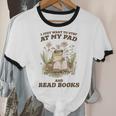 Stay At My Pad And Read Books Frog Introvert Reading Unisex Cotton Ringer T-Shirt Stay At My Pad And Read Books Frog Introvert Reading Unisex Cotton Ringer T-Shirt
