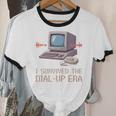 I Survived The Dial-Up Era Retro 90s Nostalgia Premium Tri-Blend Unisex Cotton Ringer T-Shirt