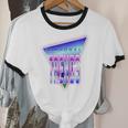 Temporal Trends Vaporwave Style Retro Nostalgia Look Unisex Cotton Ringer T-Shirt